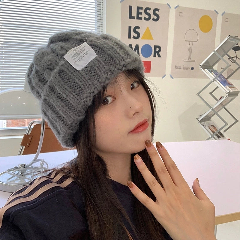 Unisex Classic Style Solid Color Eaveless Beanie Hat