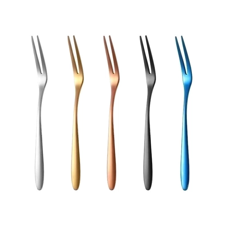 Casual Solid Color Stainless Steel Fruit Fork