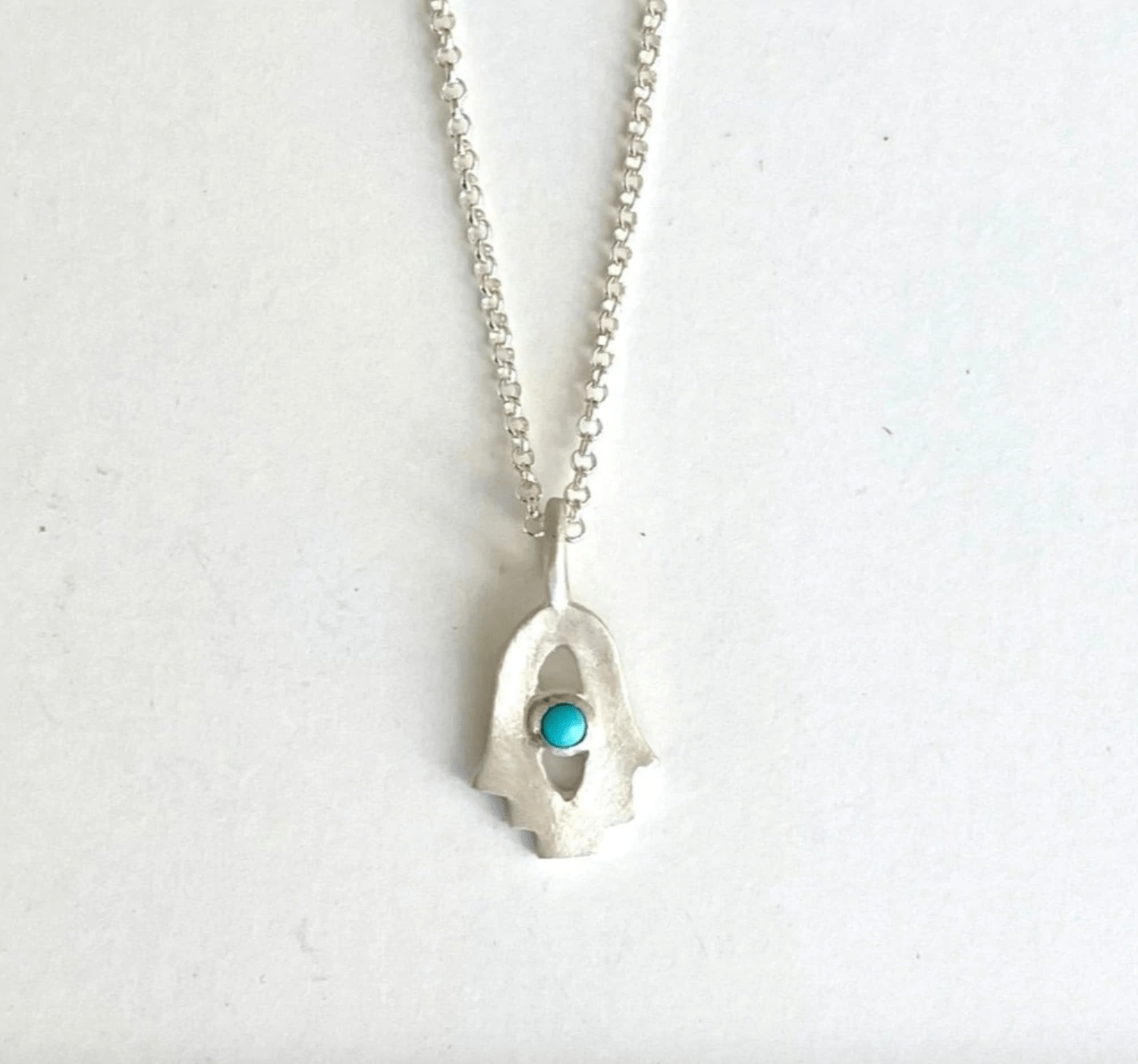 Tiny Hamsa Amulet  - Turquoise