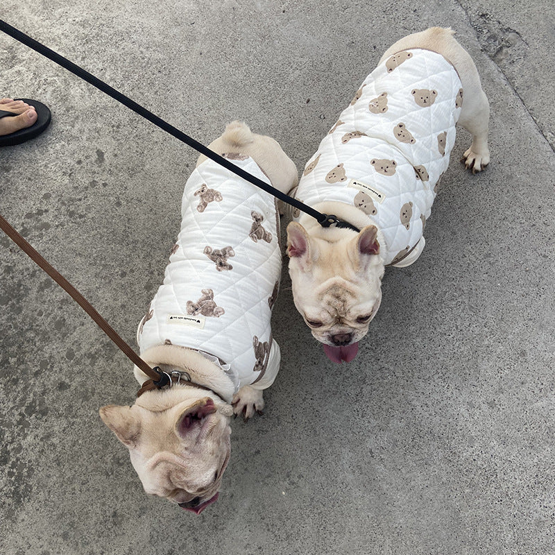 Bear Printed Dog Cat Jacket Vest