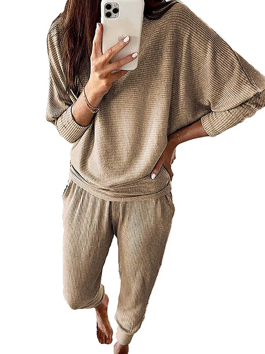 Long Sleeve Knit Sweatshirt Loungewear