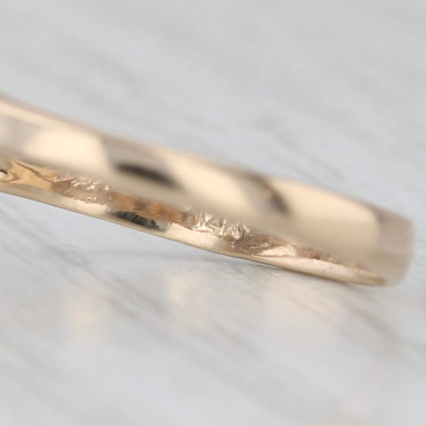 0.16ctw Diamond Cluster Bypass Ring 14k Yellow Gold Size 5
