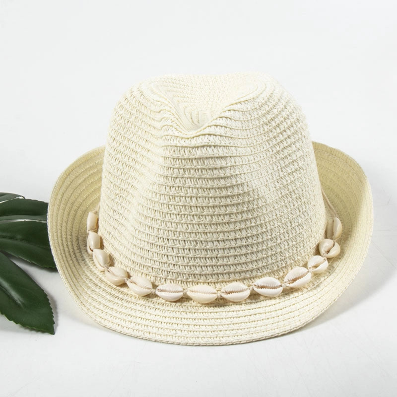 Women's Vacation Classic Style Geometric Curved Eaves Sun Hat Straw Hat