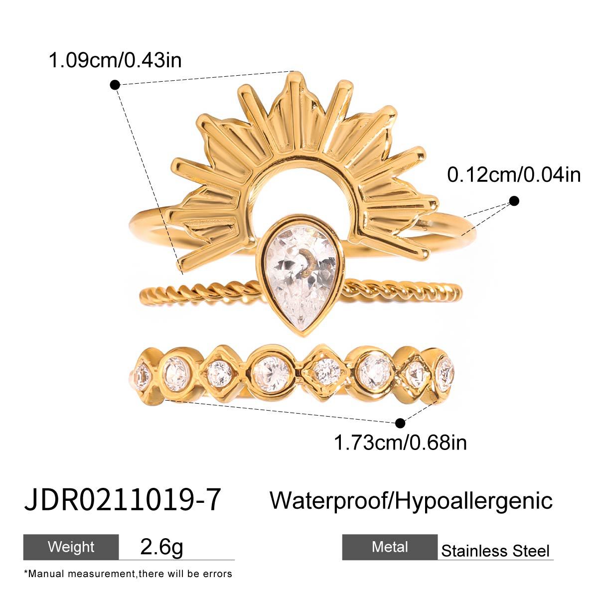 Jie Ding Titanium Steel Ring Female Niche Design Ring Jewelry Stainless Steel Rings