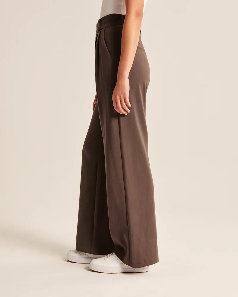 Icy Tailored Crepe Wide-Leg Pants