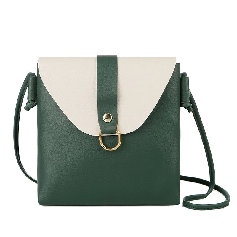3 Pieces Women's Medium Pu Leather Solid Color Basic Square Flip Cover Crossbody Bag