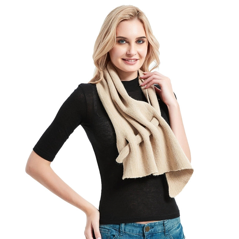Women's Minimalist Solid Color Acrylic Scarf