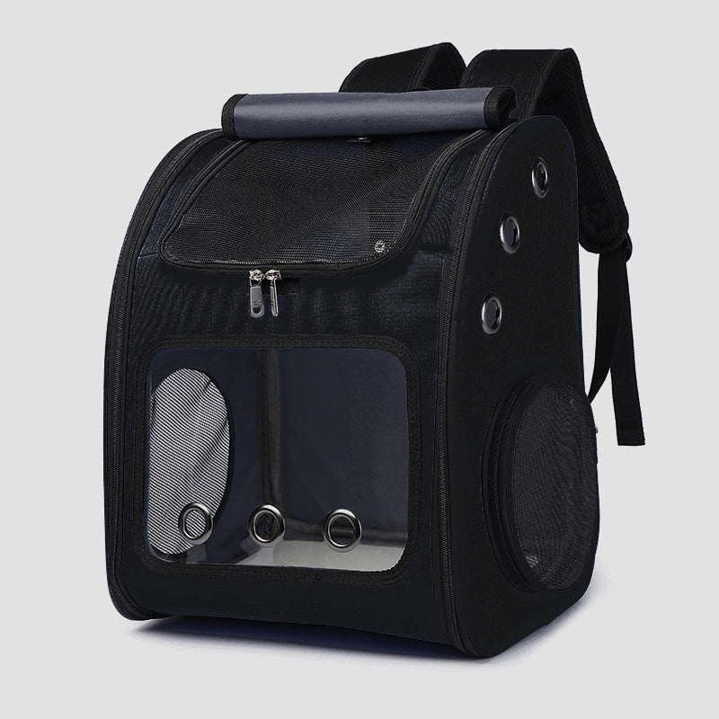 Hanbang New Transparent Cat Bag Travel Convenient Breathable Pet Bag Folding Pet Backpack Transparent Cat Bag