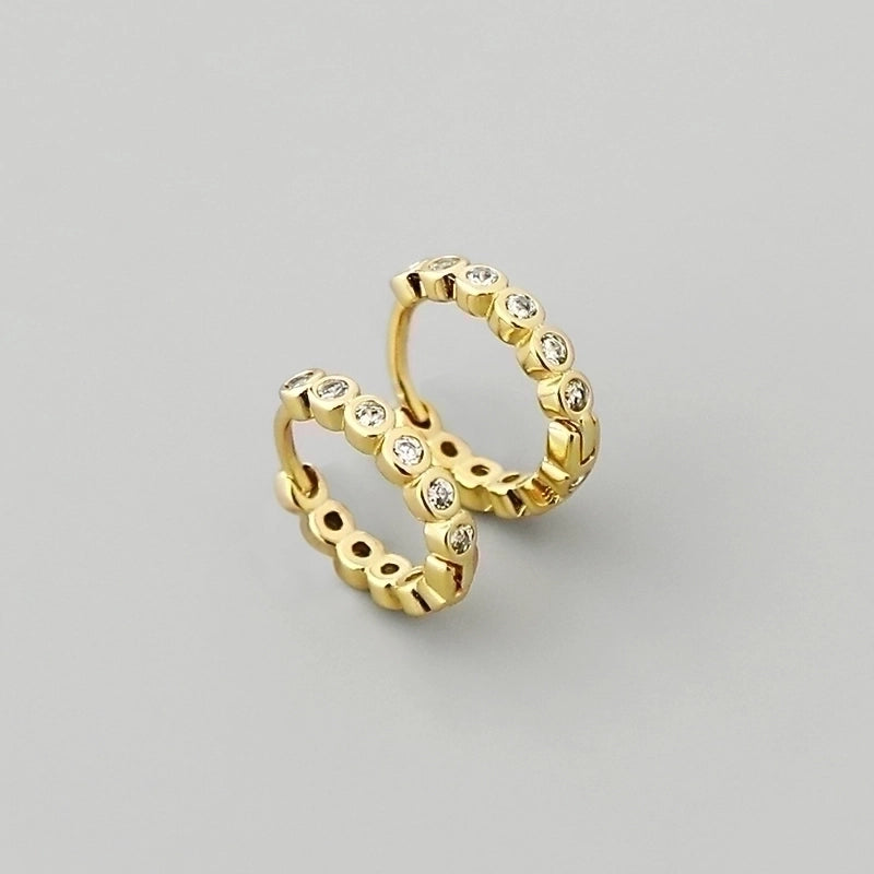2 Pieces Minimalist Geometric Copper Plating Ear Studs 1 Pair