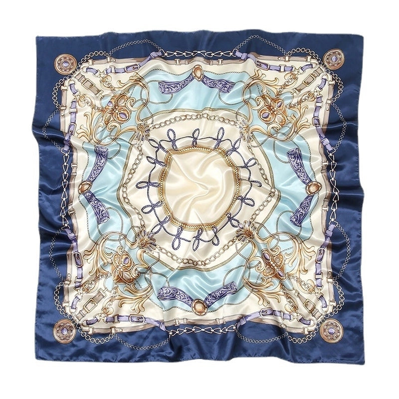 Women's Streetwear Printing Satin Printing Silk Scarf