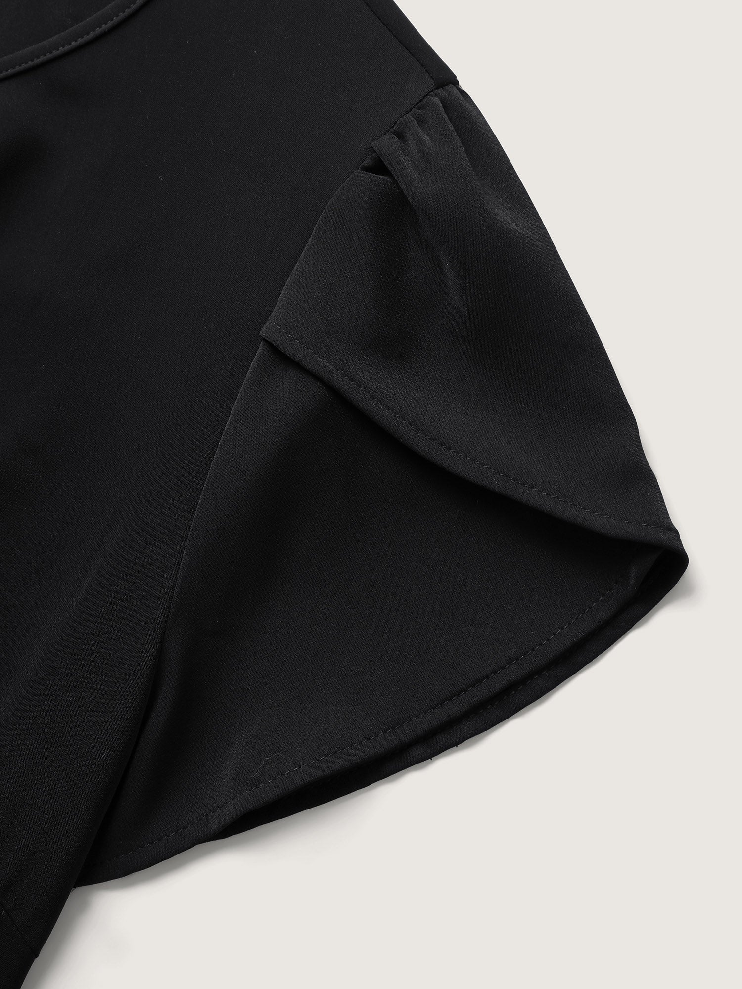 Metallic Detail Pleated Solid Blouse
