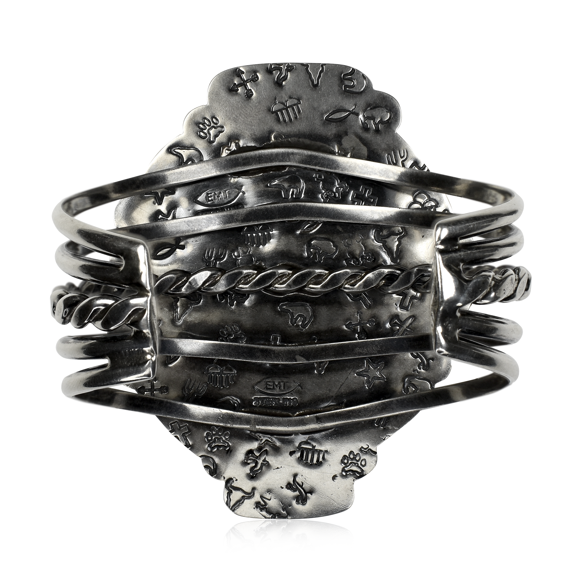 Multicolored Spiny Oyster and  Flower Cuff