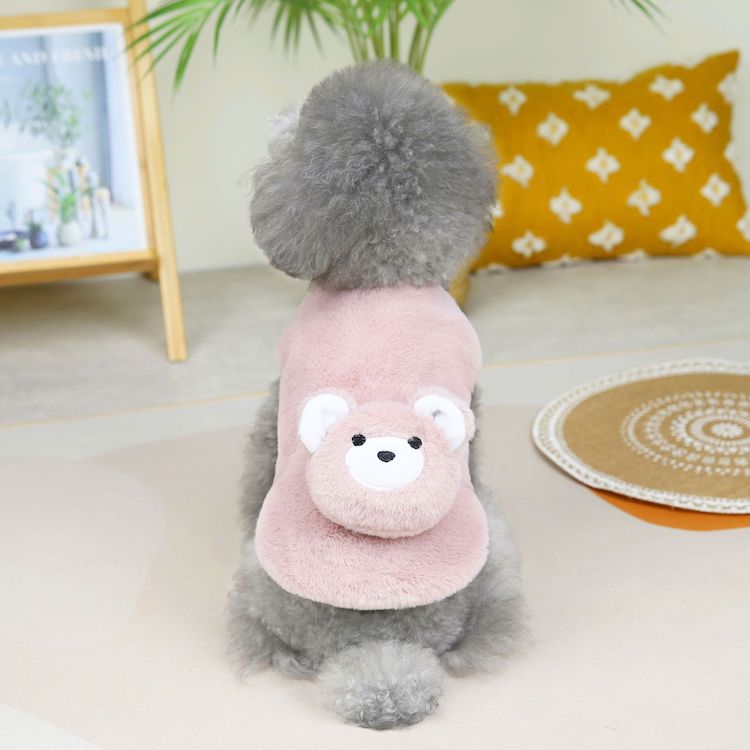 Warm Fleece Bear Dog Cat Vest