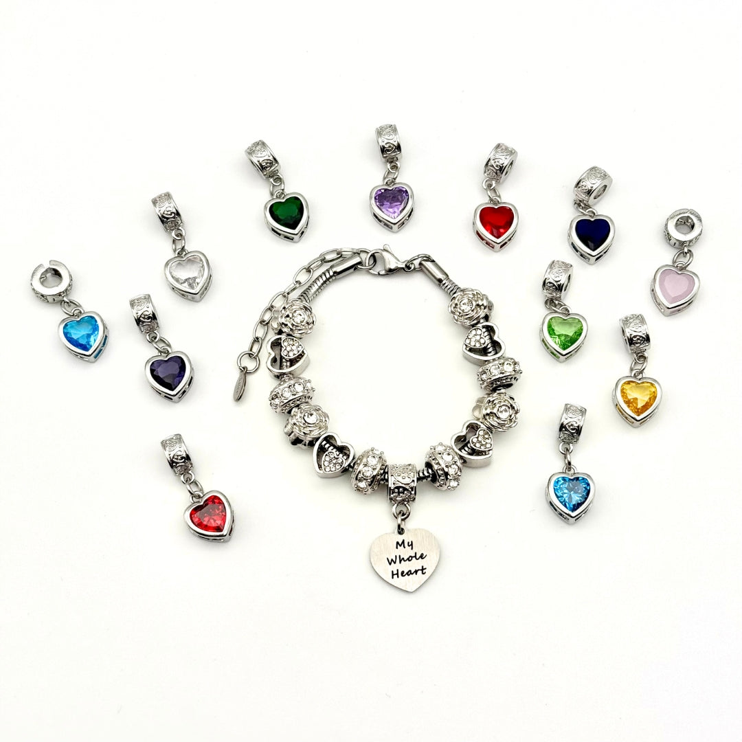 My Whole Heart Birthstone Bracelet