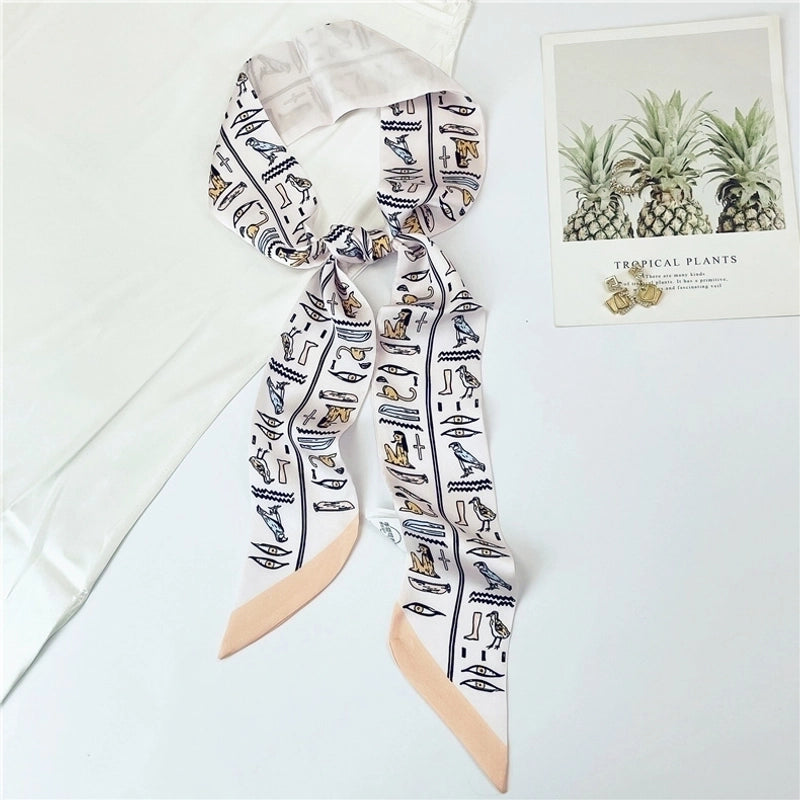Women's Sweet Flower Satin Silk Scarves