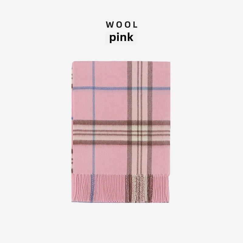 Wool Scarf Advanced Sense Simple Plaid Spring Clothing Women's Clothing Batch Winter Explosions For Women And Men