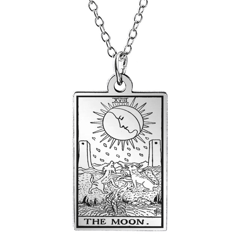Retro Geometric Stainless Steel Pendant Necklace Plating Stainless Steel Necklaces 1 Piece