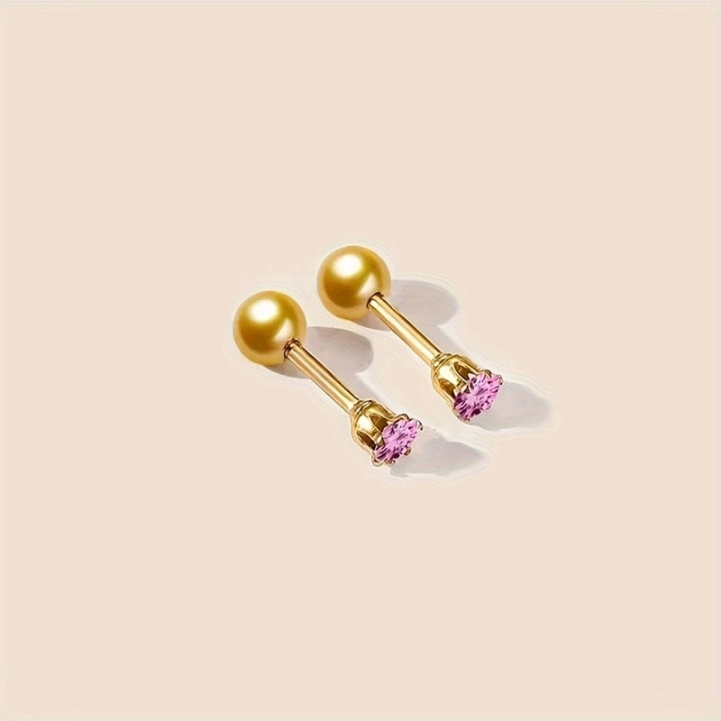 3 Pairs Minimalist Classic Style Geometric 304 Stainless Steel 18K Gold Plated Cartilage Earrings