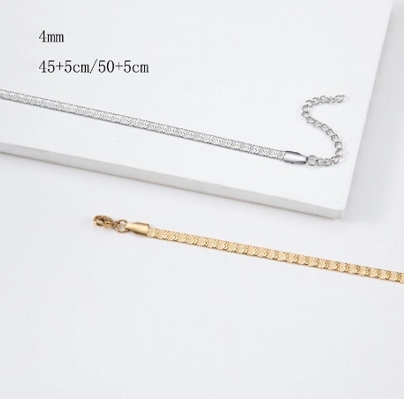 Minimalist Solid Color Titanium Steel Plating Necklace