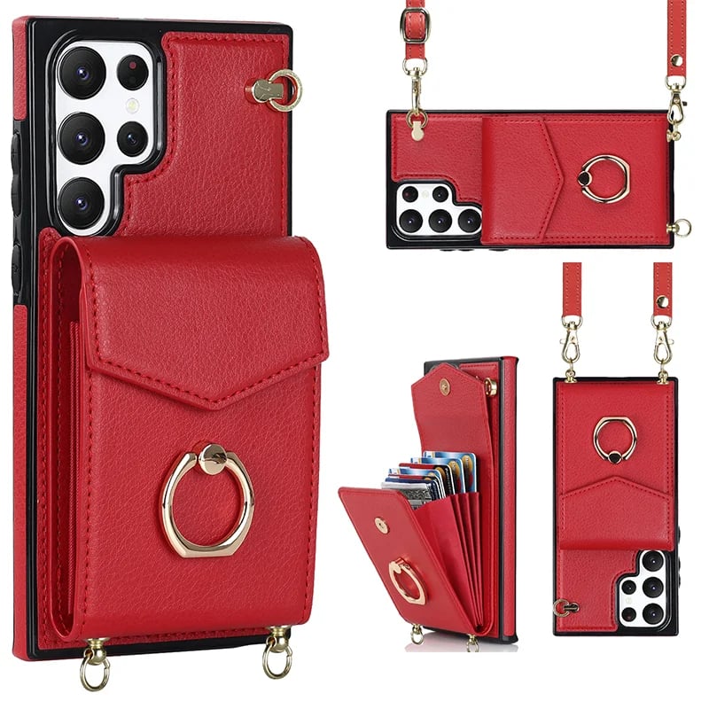 Crossbody Card Holder Phone Case for Samsung S/Note Series