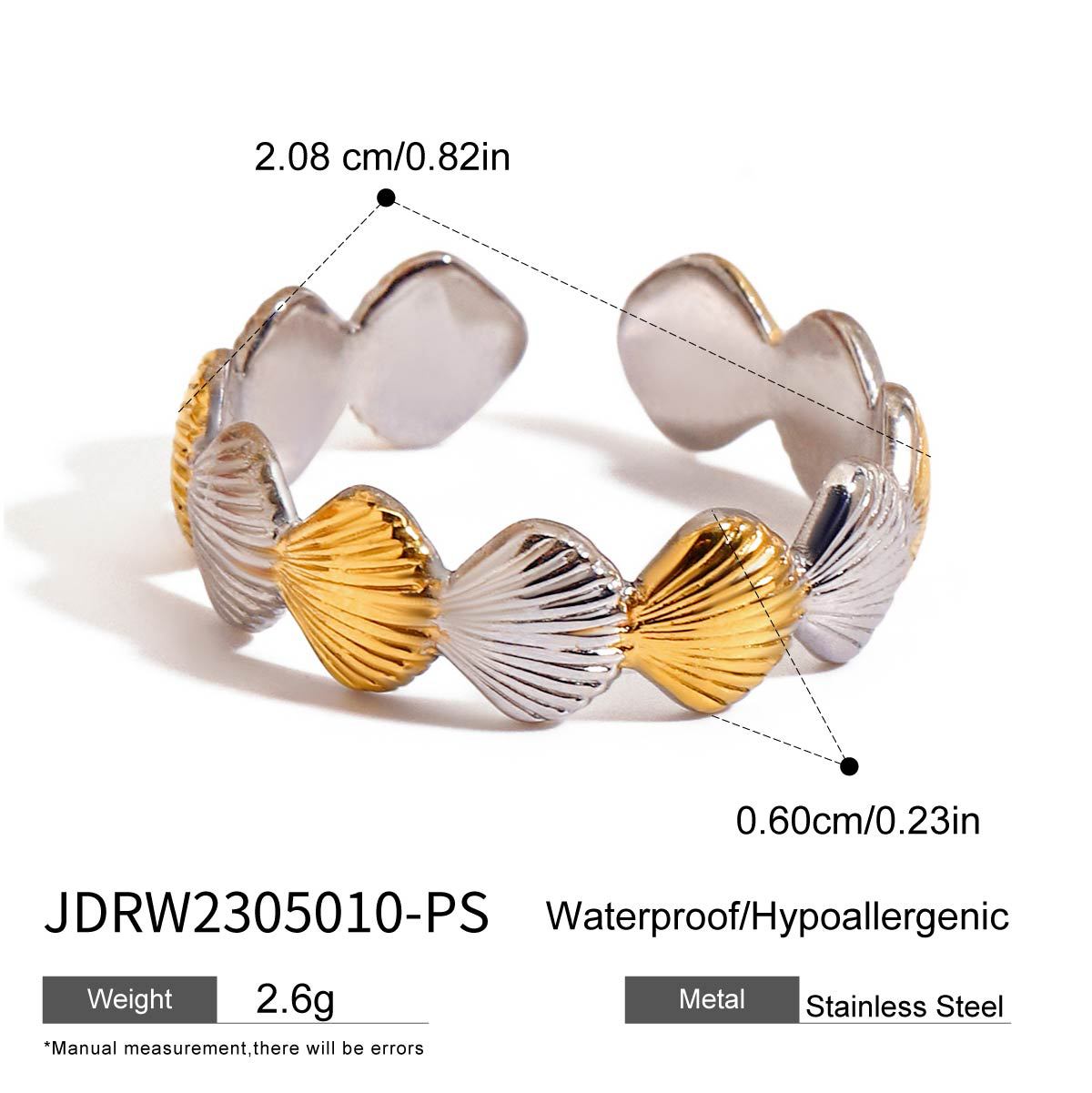Jie Ding Holiday Starfish Shell Ring Titanium Steel Jewelry Stainless Steel Ring