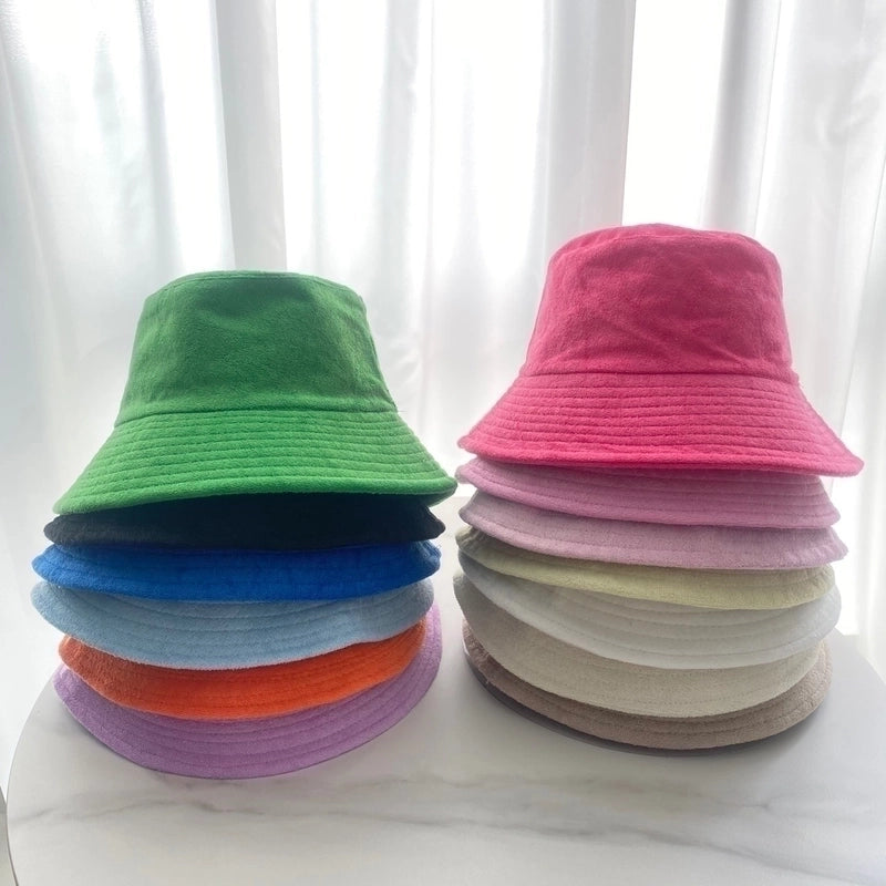 Women's Minimalist Solid Color Flat Eaves Bucket Hat