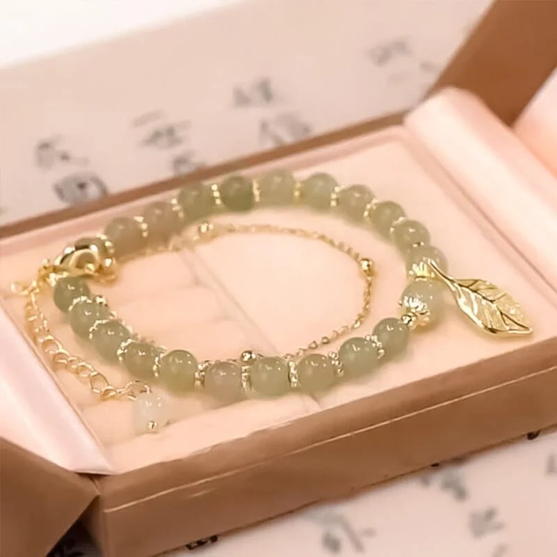 🔥 BIG SALE - 49% OFF🔥🔥Hetian Jade Gold Leaf Bracelet