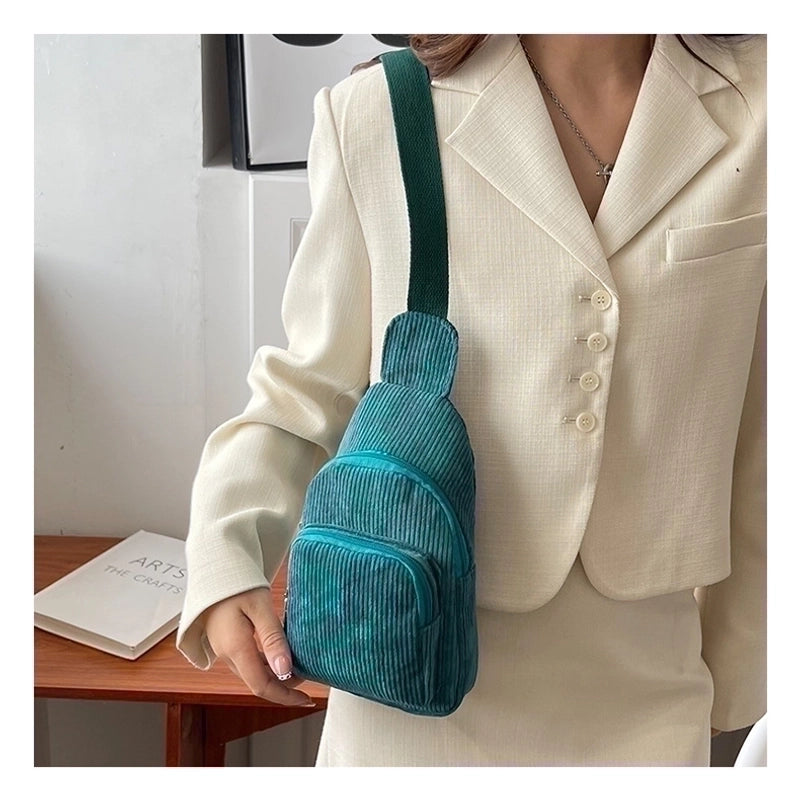Women's Basic Solid Color Plush Waist Bags