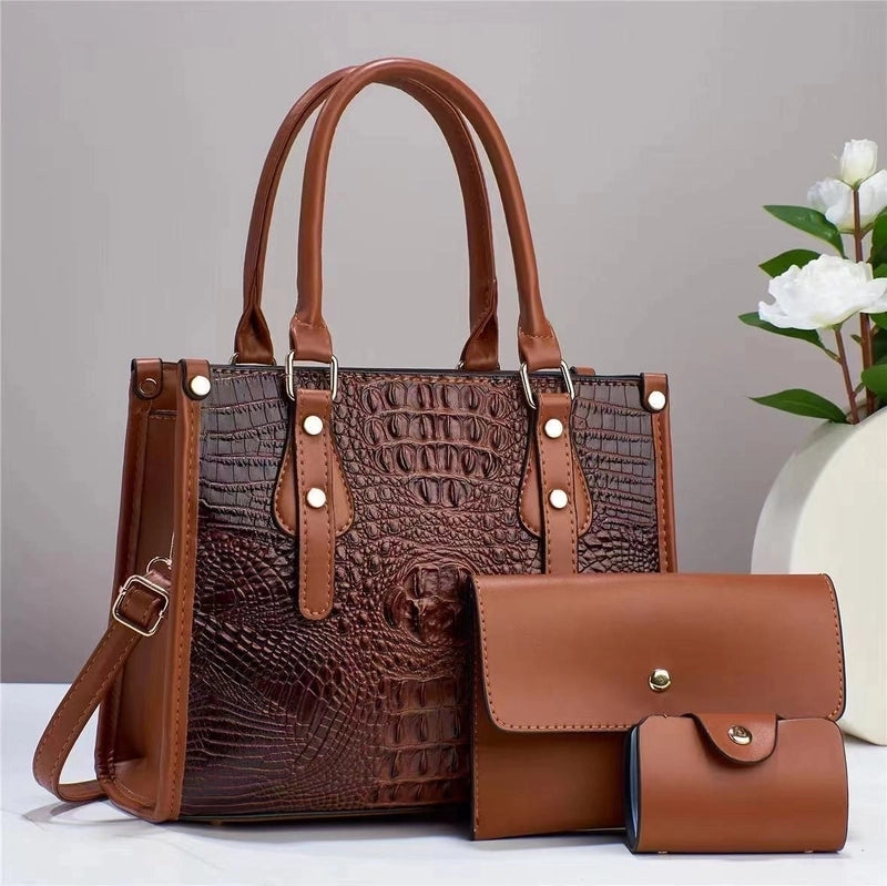 Bag Women's Summer New Three-piece Set Trendy Fashionable Hand Shoulder Crossbody Bag Large Capacity Mother Bag