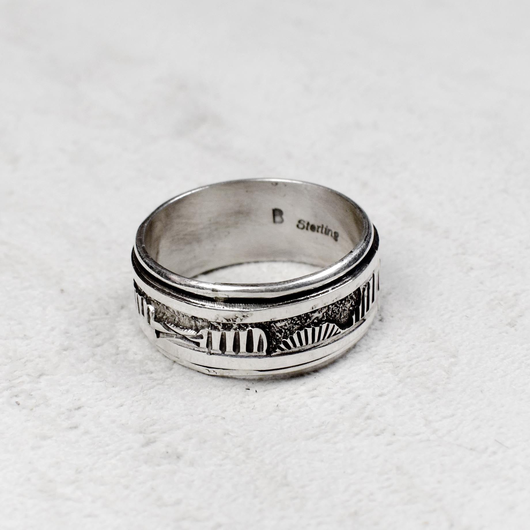 Sterling Silver Spinning Storyteller Ring