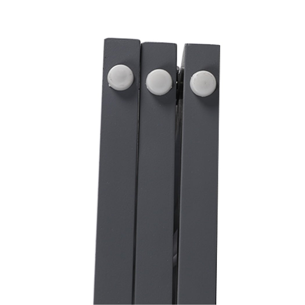Retractable Barrier Wooden Pet Gate Dog Fence 3 Panel Grey