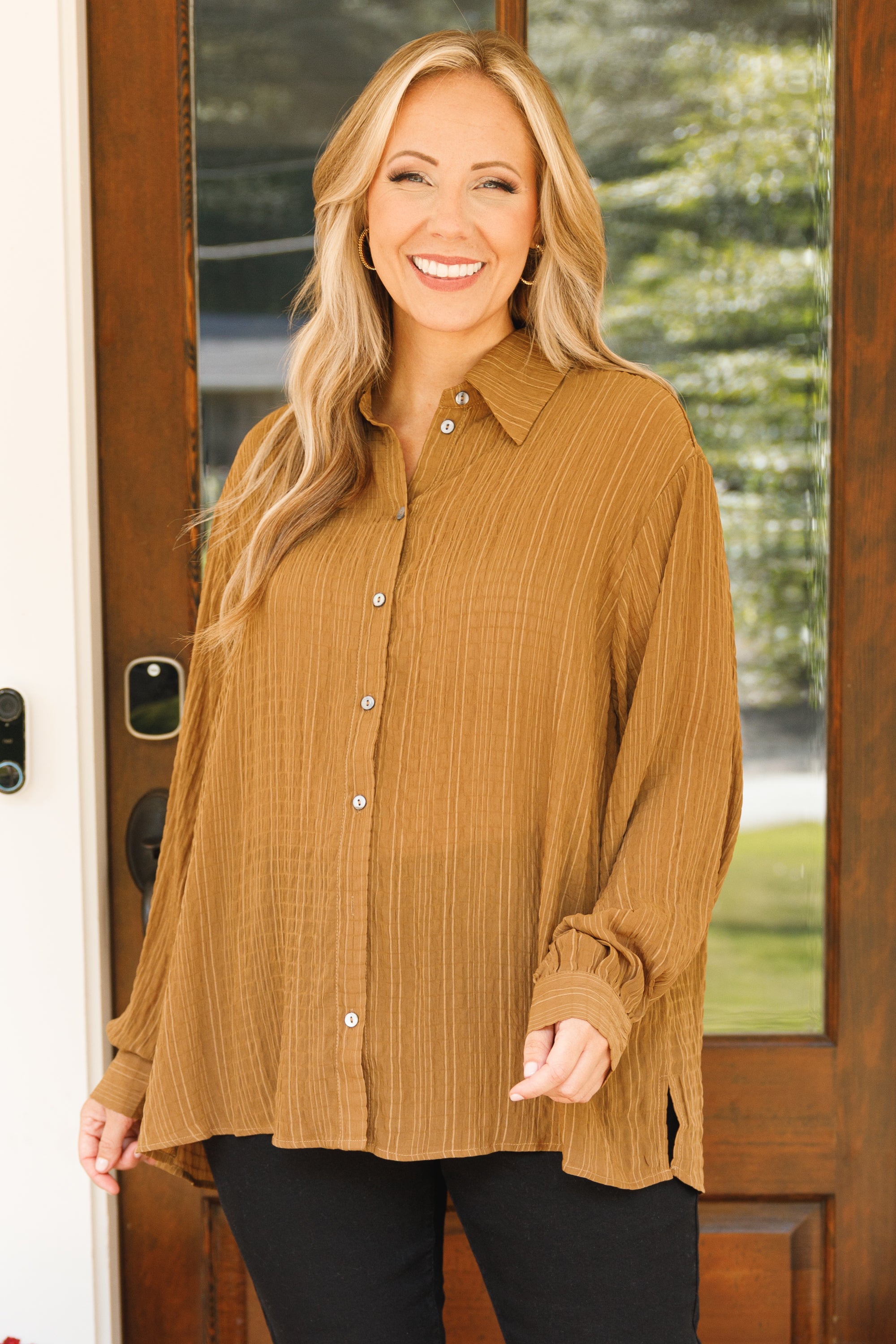 Rise Up Like The Day Blouse. Mocha