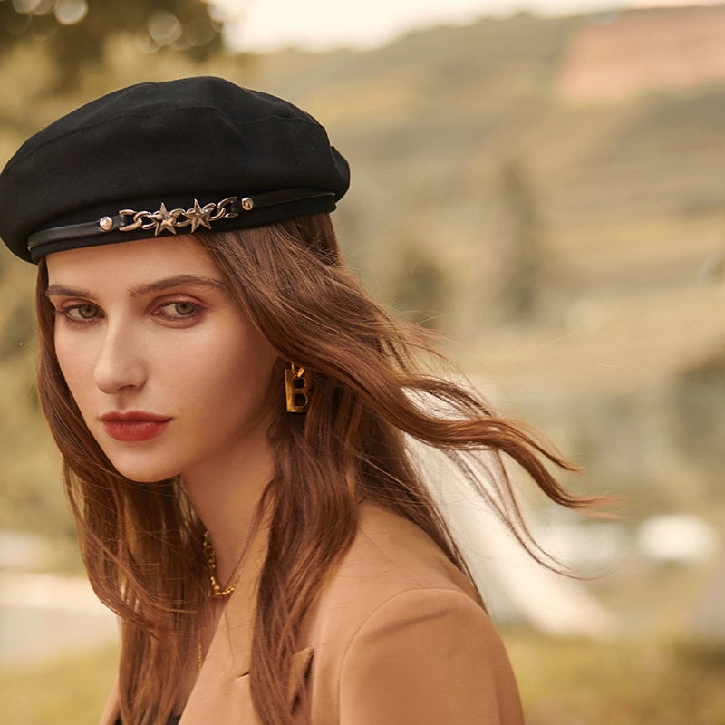 Women's Basic Solid Color Eaveless Beret Hat