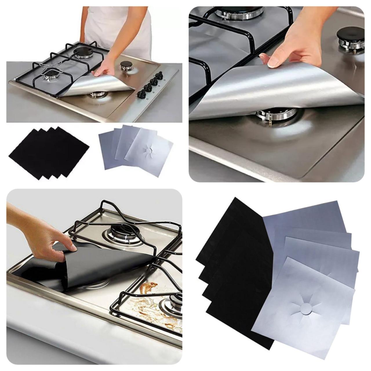 4PCS Stove Protector Cover Liner Gas Stove Protector Gas