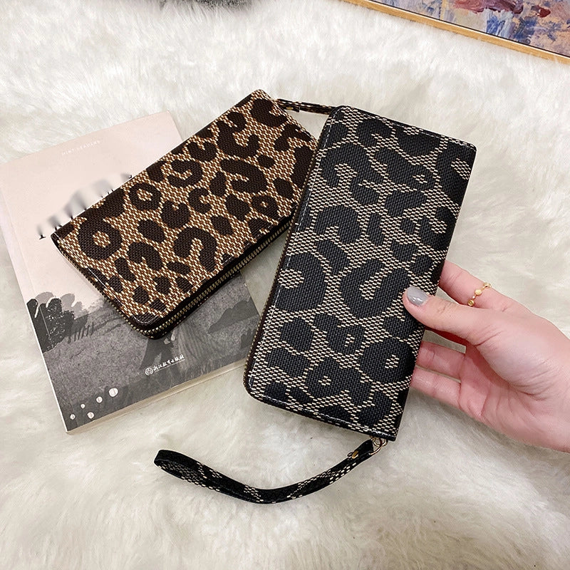 Women's Cow Pattern Zebra Leopard Pu Leather Zipper Wallets