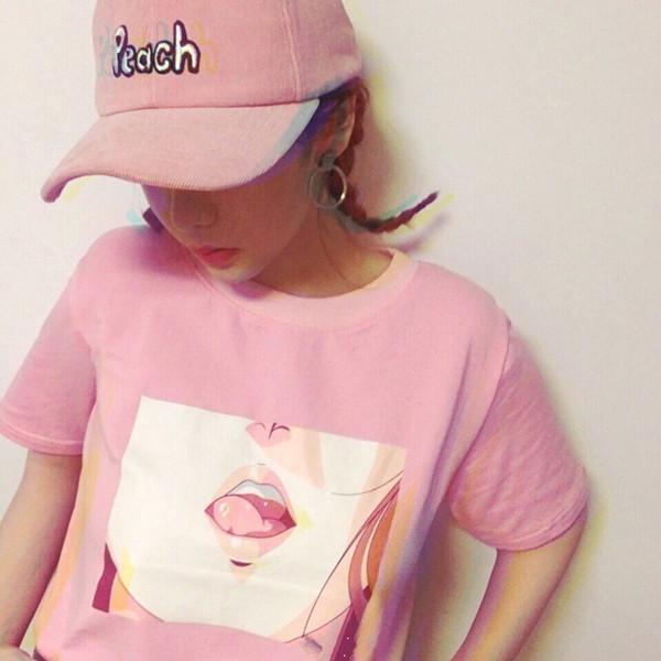 Pink Manga Short Sleeve Tee