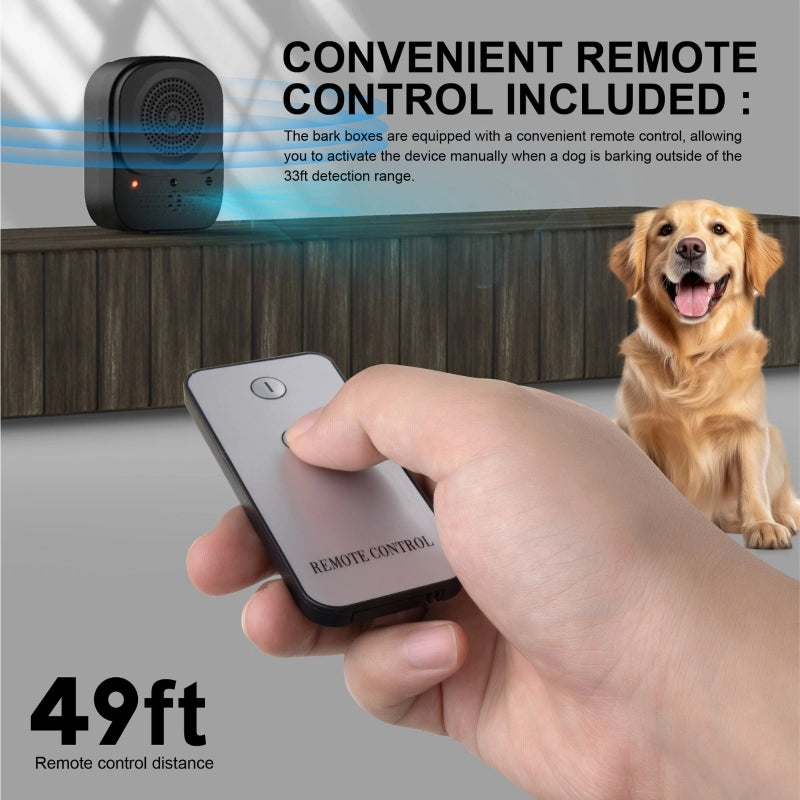 New Ultrasonic Bark Stopper Outdoor Dog Repellent Remote Control Activated Dog Trainer Anti-barking Automatic Dog Repellent Bark Stopper