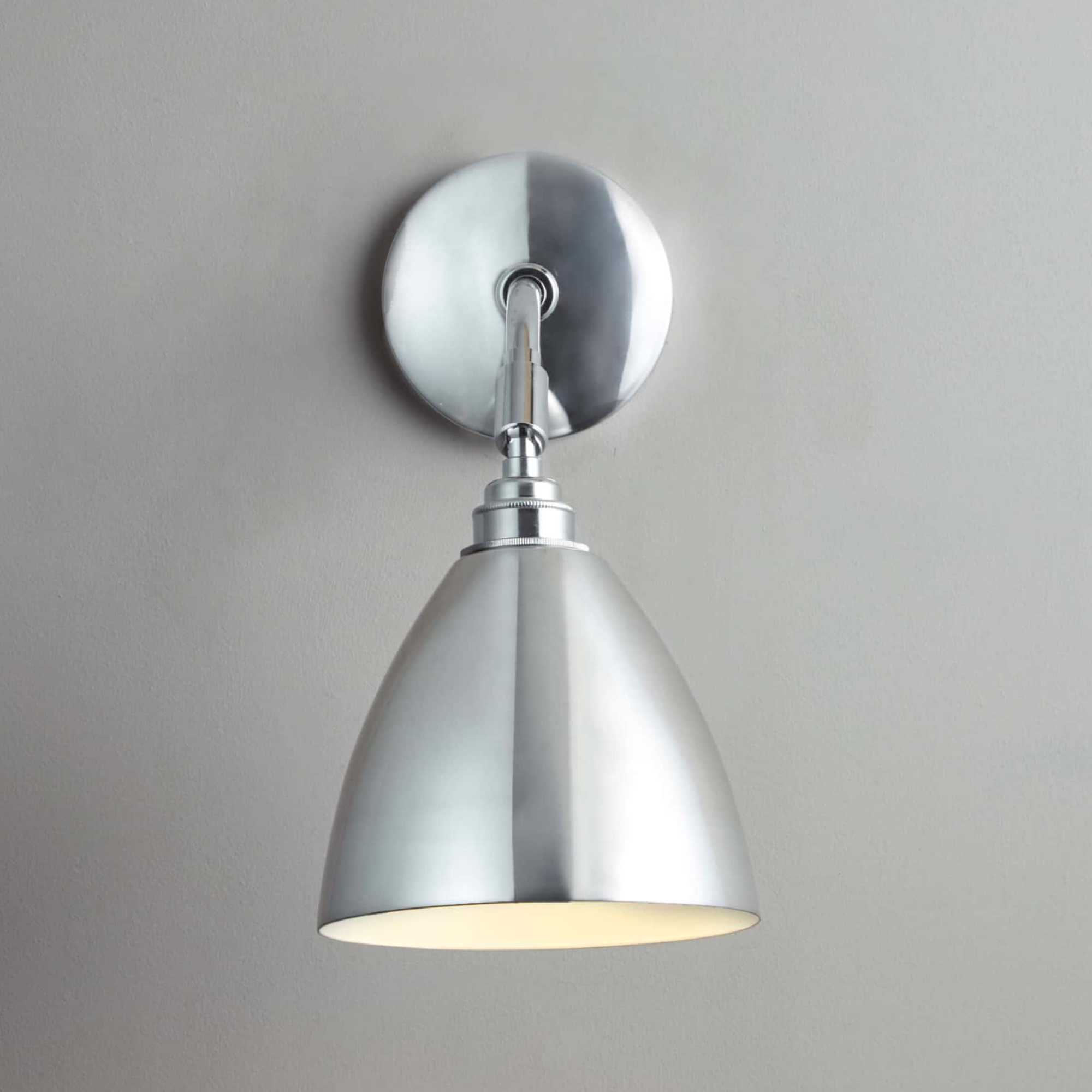 Original BTC Task Short Wall Light. Polished Aluminium