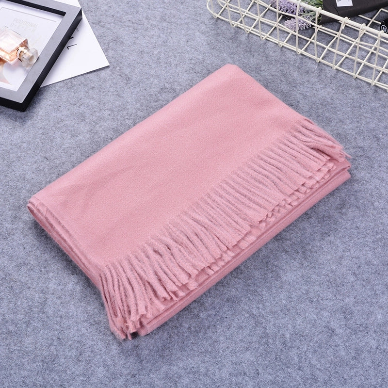 Women's Sweet Minimalist Solid Color Nylon Scarf
