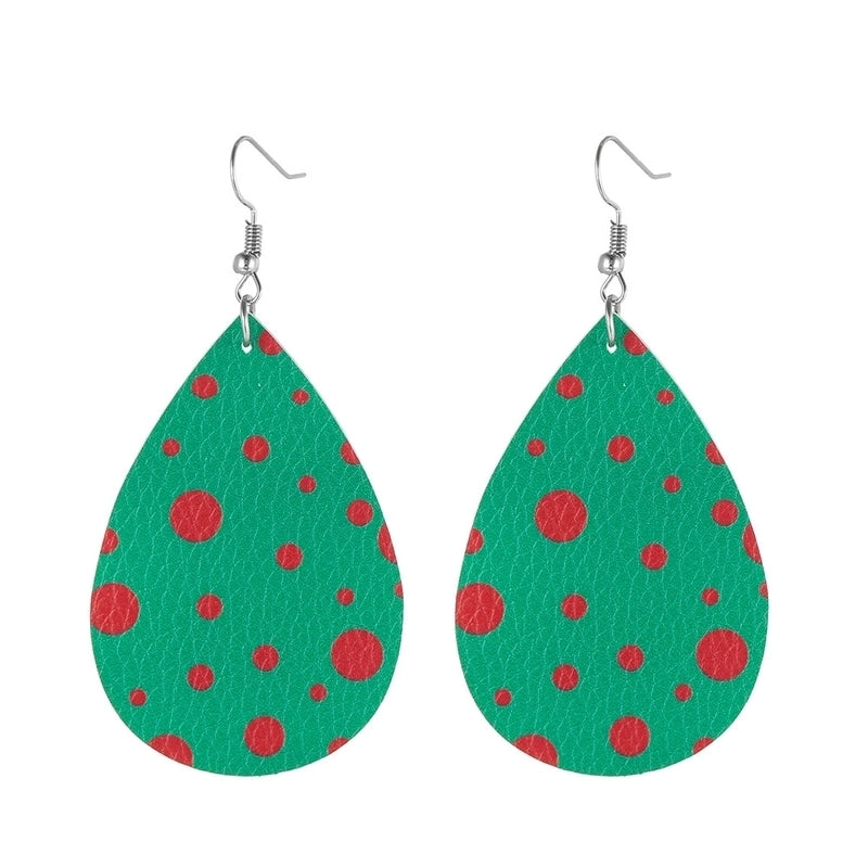 Fashion Water Droplets Pu Leather Handmade Women's Drop Earrings 1 Pair
