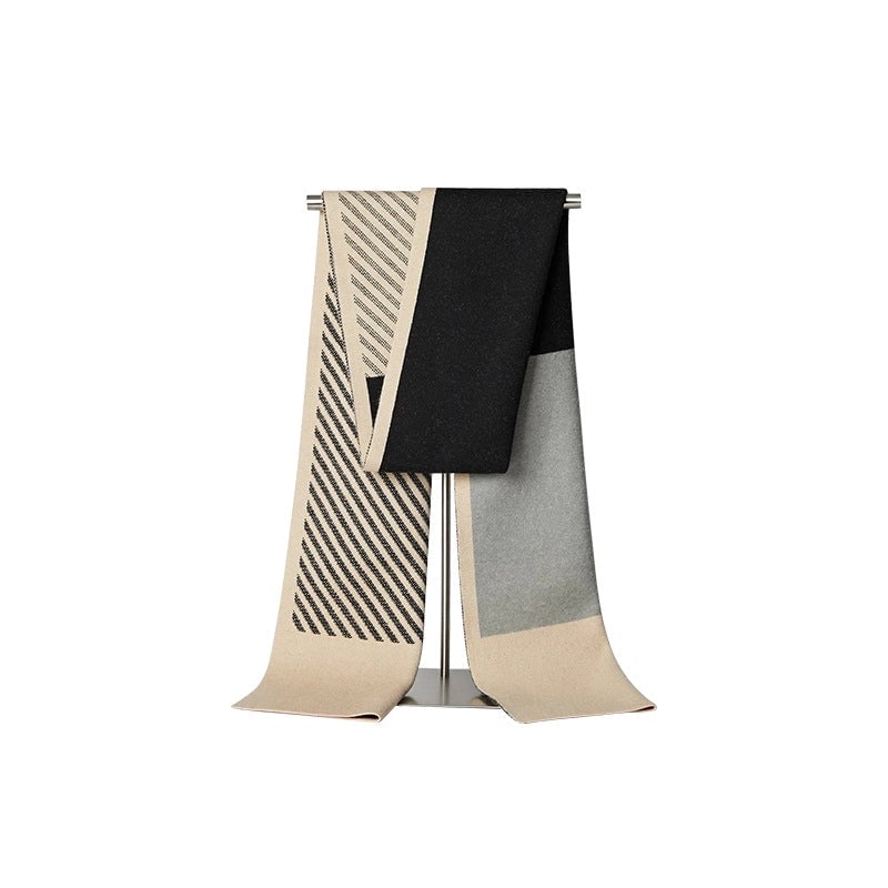 Men's Minimalist Stripe Fleece Scarf