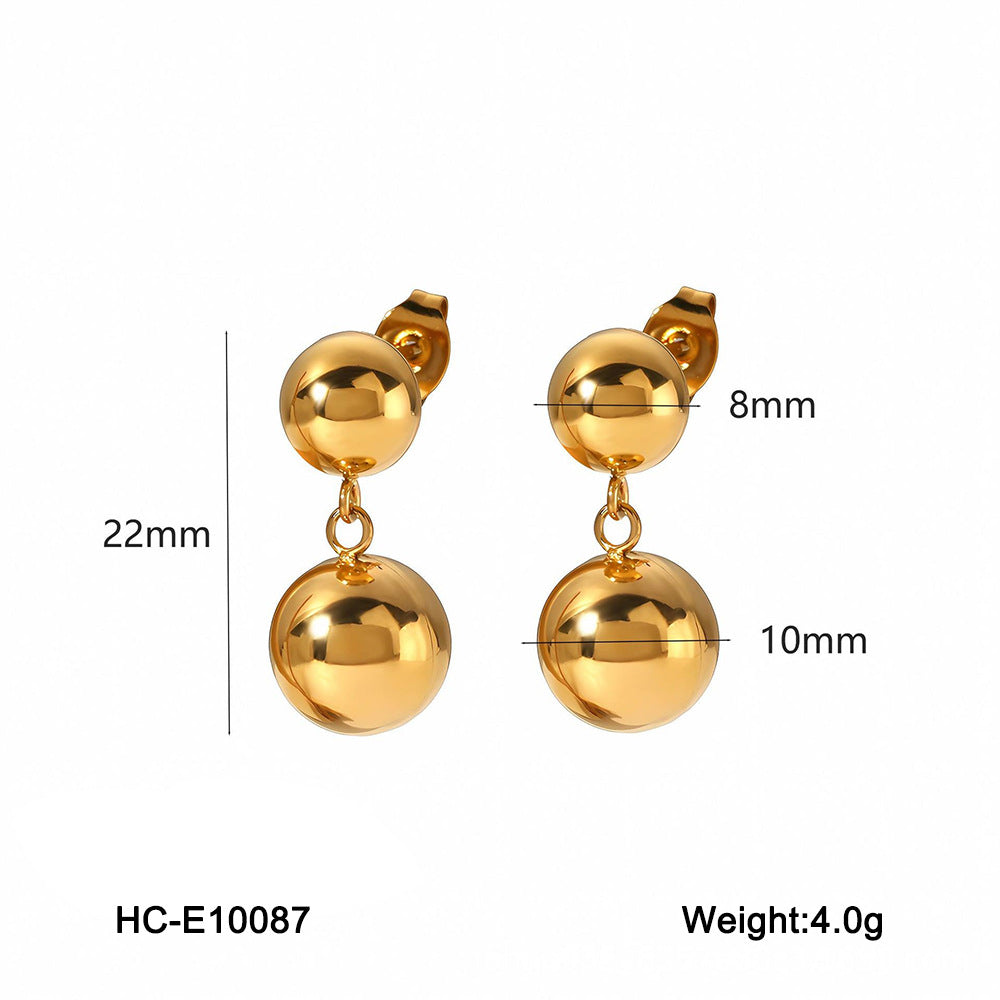 IG Style Geometric Stainless Steel Electroplating Earrings
