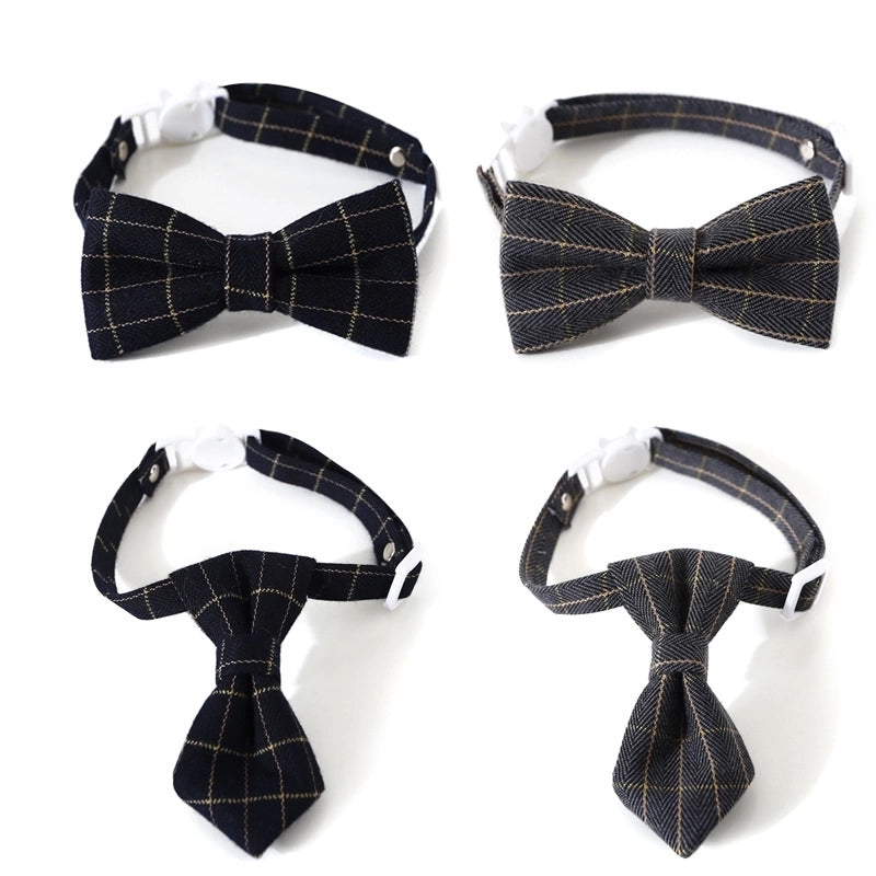 Pet  Bow Tie Tie Adjustable Cat Dog Collar Collar Bell Accessories