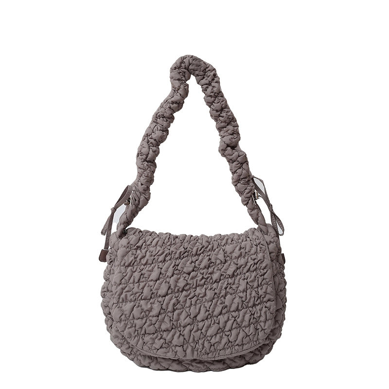 Women's Nylon Solid Color Streetwear Square Flip Cover Underarm Bag