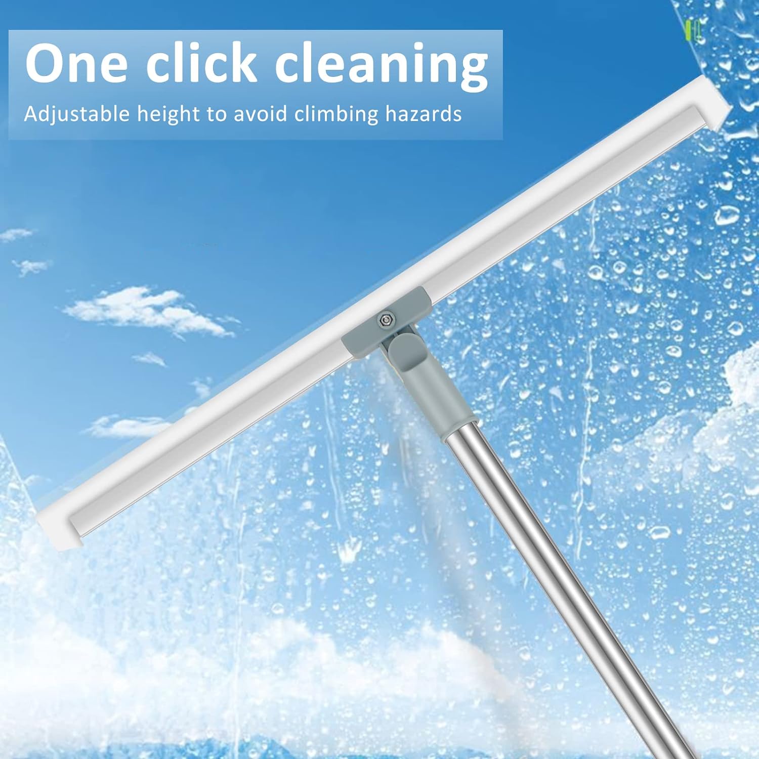 Multifunctional Floor Squeegee Broom Detachable Floor Squeegee Blade For Floor Window 180° Rotatable Silicone Squeegee Scrubber