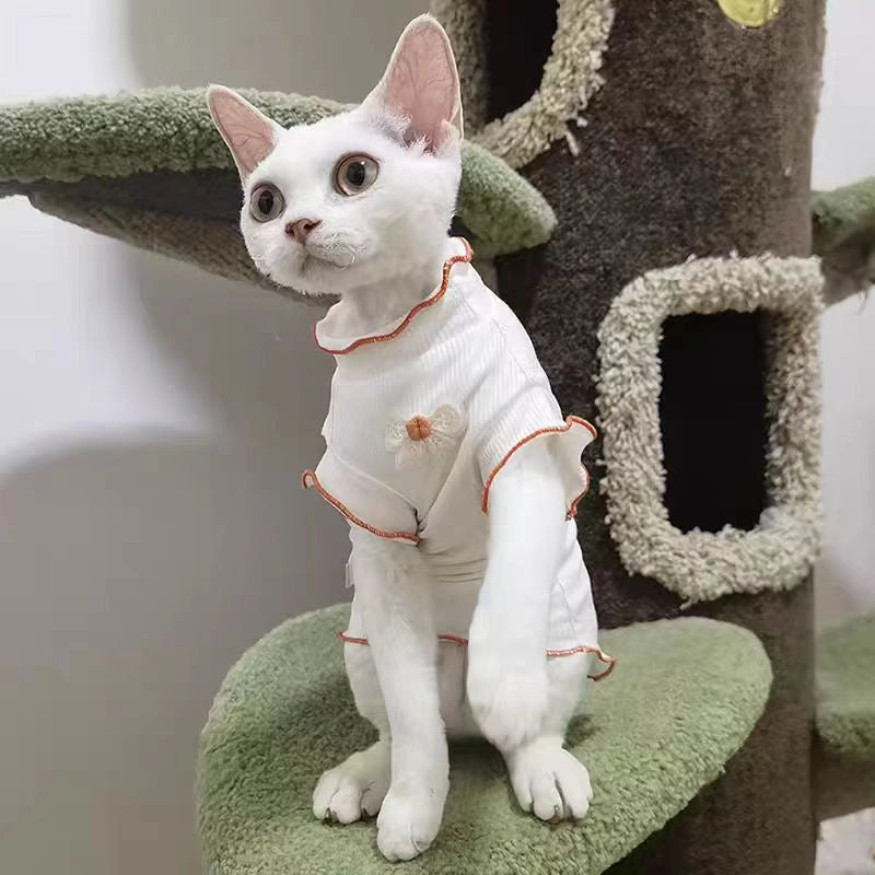 Minimalist Polyester Solid Color Pet Clothing
