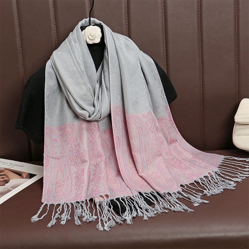 Women's Elegant Basic Solid Color Polyester Shawl