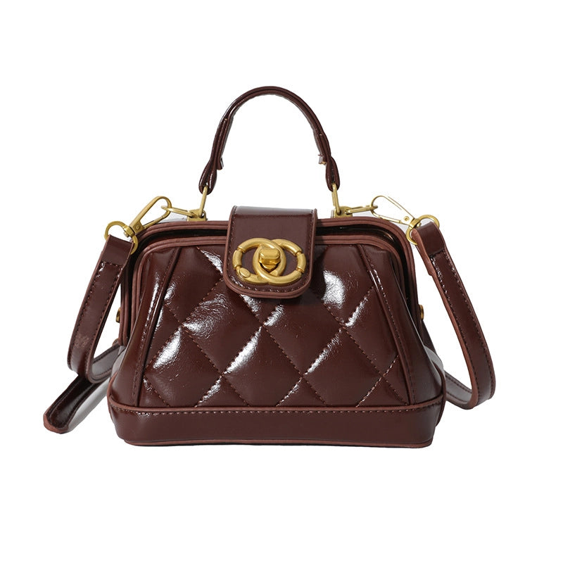 Women's Medium Pu Leather Solid Color Streetwear Square Flip Cover Crossbody Bag