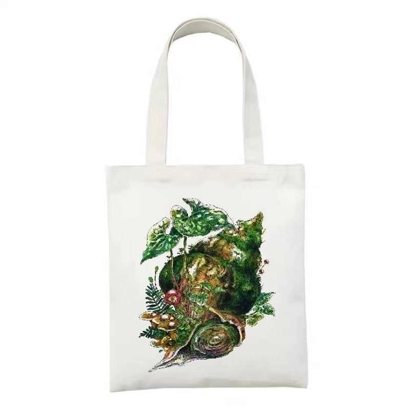 Women's Minimalist Artistic Animal Mushroom Butterfly Shopping Bags