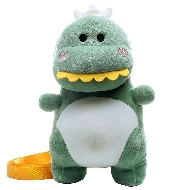 Women's Small Plush Dinosaur Cute Zipper Shoulder Bag Phone Wallets Crossbody Bag